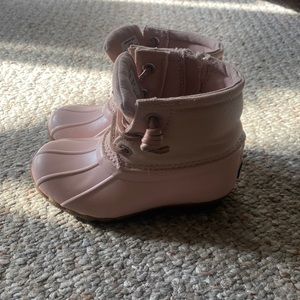 Toddler girl Pink size 8 Sperry Duck boots